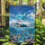 Personalised Palau Kayangel Atoll Garden Flag Turtle With Coral Reef Under Water