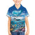 Personalised Palau Kayangel Atoll Kid Hawaiian Shirt Turtle With Coral Reef Under Water