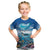 Personalised Palau Kayangel Atoll Kid T Shirt Turtle With Coral Reef Under Water