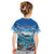 Personalised Palau Kayangel Atoll Kid T Shirt Turtle With Coral Reef Under Water