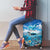 Personalised Palau Kayangel Atoll Luggage Cover Turtle With Coral Reef Under Water