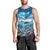 Personalised Palau Kayangel Atoll Men Tank Top Turtle With Coral Reef Under Water