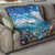 Personalised Palau Kayangel Atoll Quilt Turtle With Coral Reef Under Water