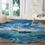 Personalised Palau Kayangel Atoll Round Carpet Turtle With Coral Reef Under Water