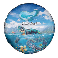 Personalised Palau Kayangel Atoll Spare Tire Cover Turtle With Coral Reef Under Water