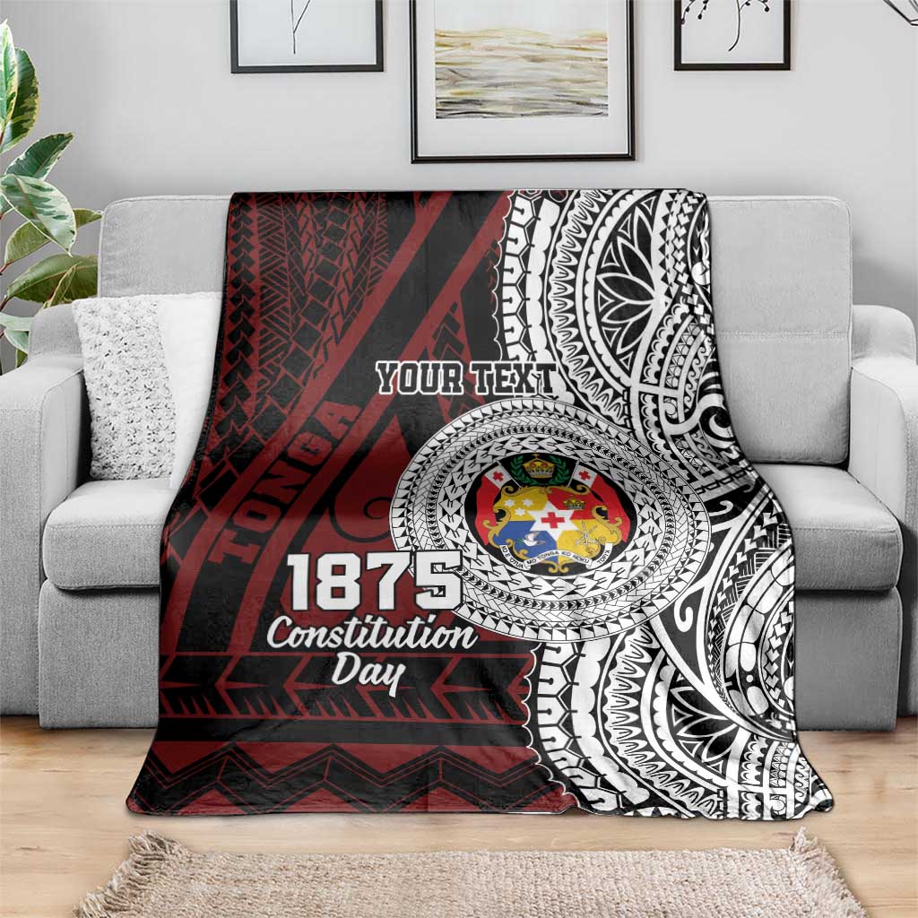 Personalised Tonga Constitution Day 1875 Blanket Polynesian Tribal Tattoo LT9 - Polynesian Pride