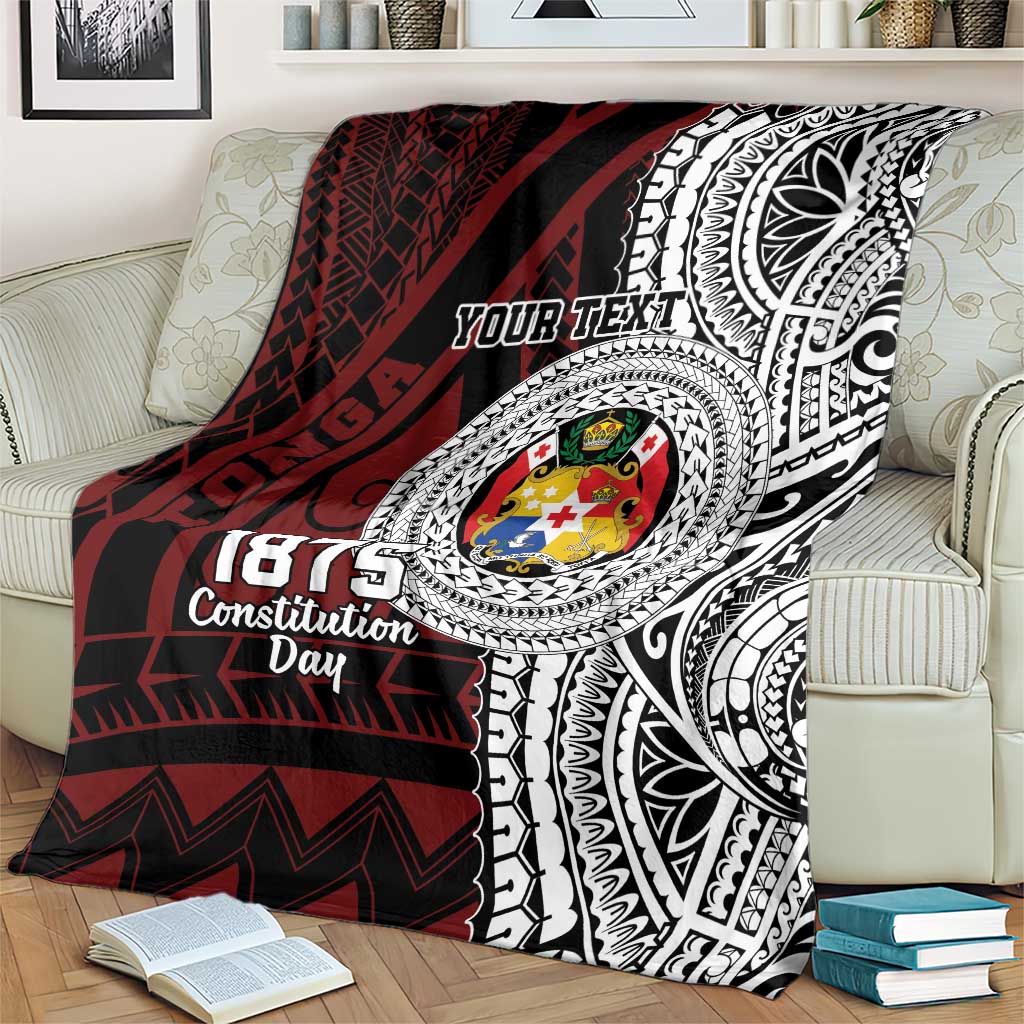 Personalised Tonga Constitution Day 1875 Blanket Polynesian Tribal Tattoo LT9 - Polynesian Pride