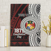 Personalised Tonga Constitution Day 1875 Canvas Wall Art Polynesian Tribal Tattoo LT9 Without Frame Red - Polynesian Pride