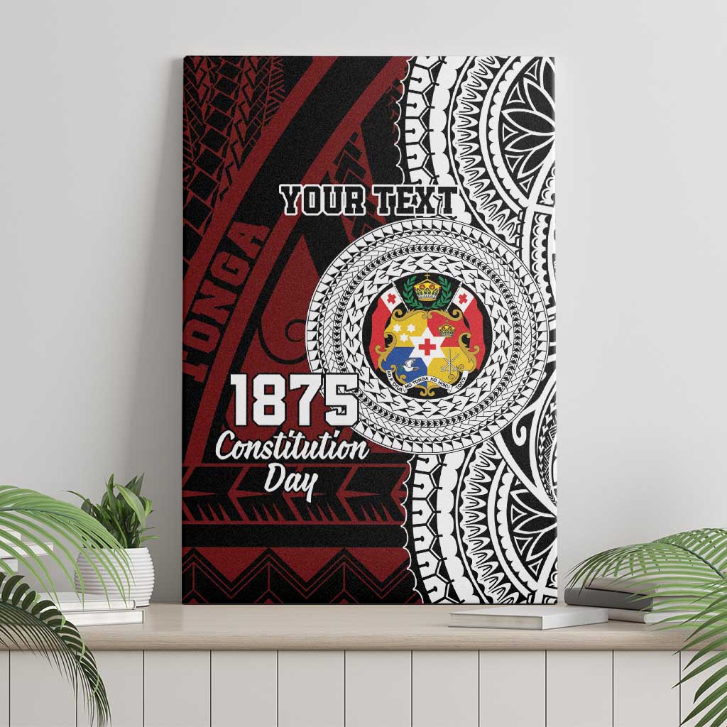 Personalised Tonga Constitution Day 1875 Canvas Wall Art Polynesian Tribal Tattoo LT9 - Polynesian Pride