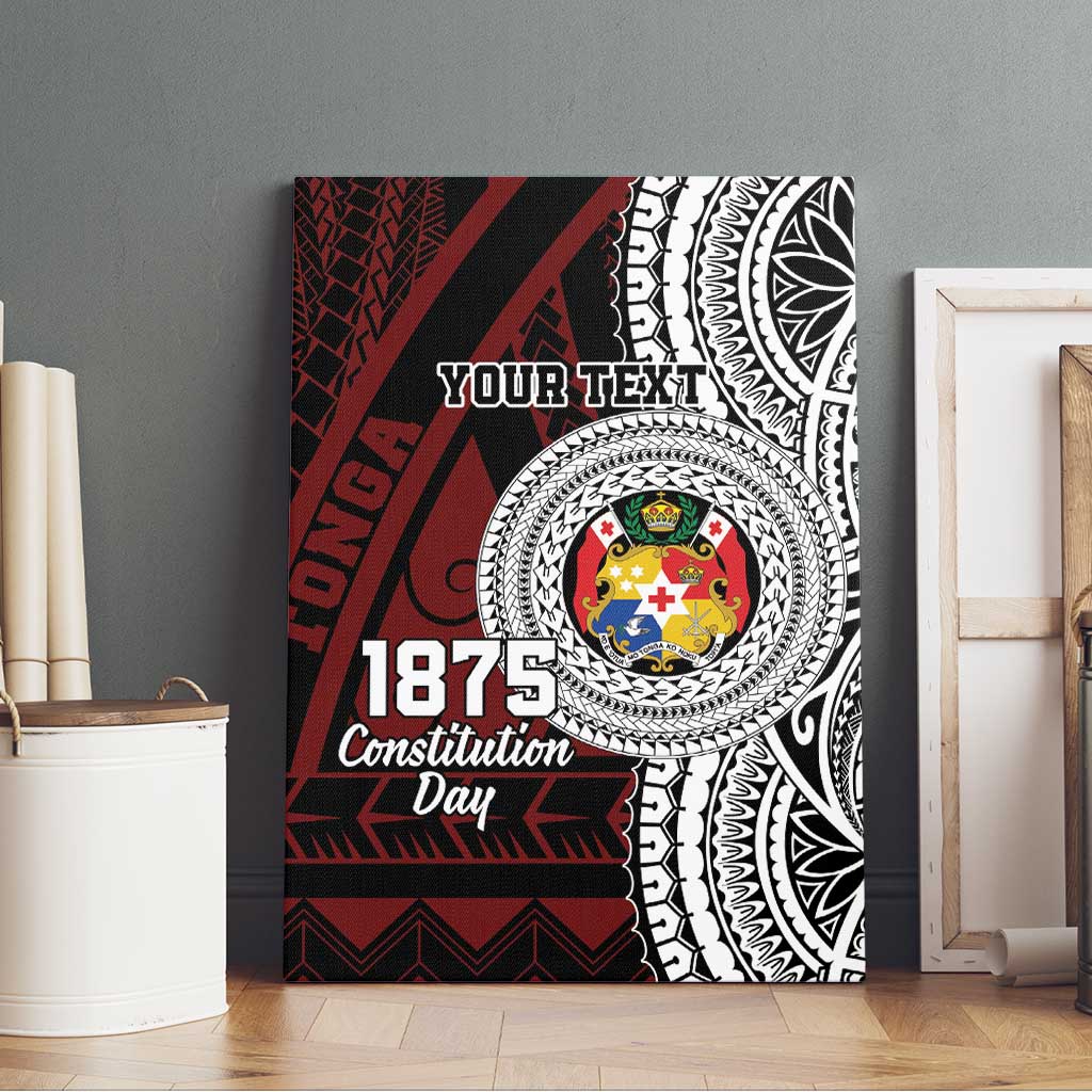 Personalised Tonga Constitution Day 1875 Canvas Wall Art Polynesian Tribal Tattoo LT9 - Polynesian Pride