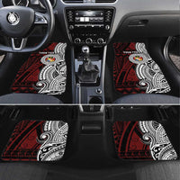 Personalised Tonga Constitution Day 1875 Car Mats Polynesian Tribal Tattoo LT9 Set 4pcs Red - Polynesian Pride