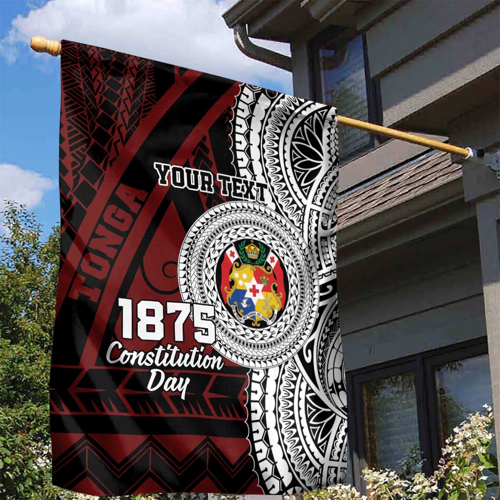 Personalised Tonga Constitution Day 1875 Garden Flag Polynesian Tribal Tattoo LT9 - Polynesian Pride