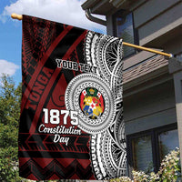 Personalised Tonga Constitution Day 1875 Garden Flag Polynesian Tribal Tattoo LT9 - Polynesian Pride