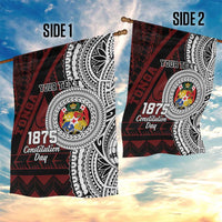 Personalised Tonga Constitution Day 1875 Garden Flag Polynesian Tribal Tattoo LT9 - Polynesian Pride