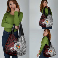 Personalised Tonga Constitution Day 1875 Grocery Bag Polynesian Tribal Tattoo LT9 - Polynesian Pride