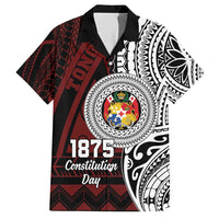Personalised Tonga Constitution Day 1875 Hawaiian Shirt Polynesian Tribal Tattoo LT9 Red - Polynesian Pride