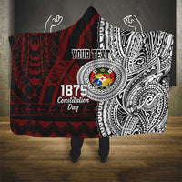 Personalised Tonga Constitution Day 1875 Hooded Blanket Polynesian Tribal Tattoo LT9 - Polynesian Pride