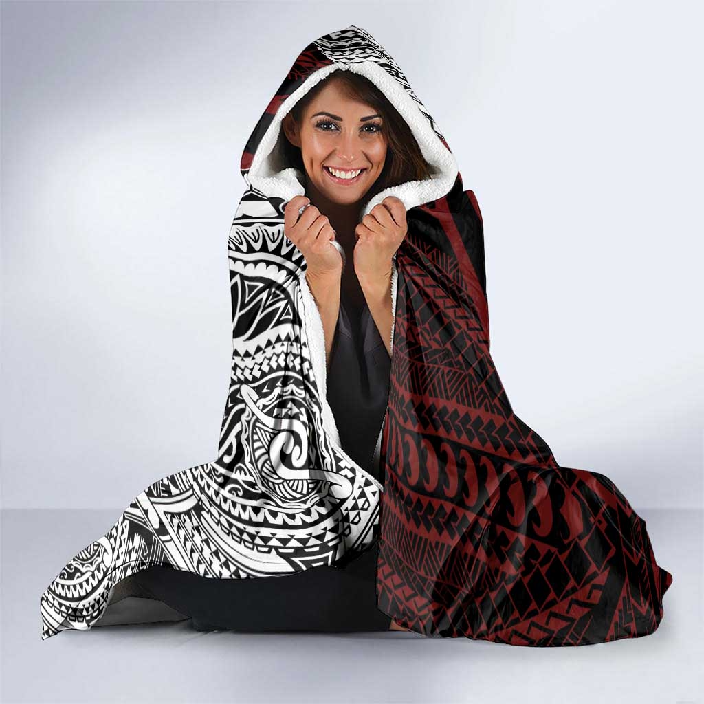 Personalised Tonga Constitution Day 1875 Hooded Blanket Polynesian Tribal Tattoo LT9 - Polynesian Pride
