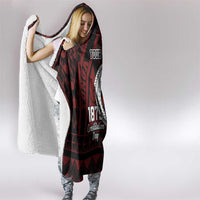 Personalised Tonga Constitution Day 1875 Hooded Blanket Polynesian Tribal Tattoo LT9 - Polynesian Pride