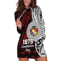 Personalised Tonga Constitution Day 1875 Hoodie Dress Polynesian Tribal Tattoo LT9 Red - Polynesian Pride