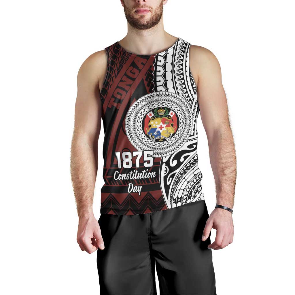 Personalised Tonga Constitution Day 1875 Men Tank Top Polynesian Tribal Tattoo LT9 - Polynesian Pride