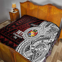 Personalised Tonga Constitution Day 1875 Quilt Polynesian Tribal Tattoo