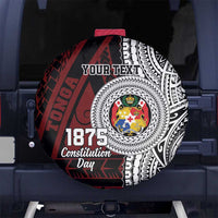Personalised Tonga Constitution Day 1875 Spare Tire Cover Polynesian Tribal Tattoo LT9 - Polynesian Pride