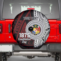Personalised Tonga Constitution Day 1875 Spare Tire Cover Polynesian Tribal Tattoo LT9 - Polynesian Pride