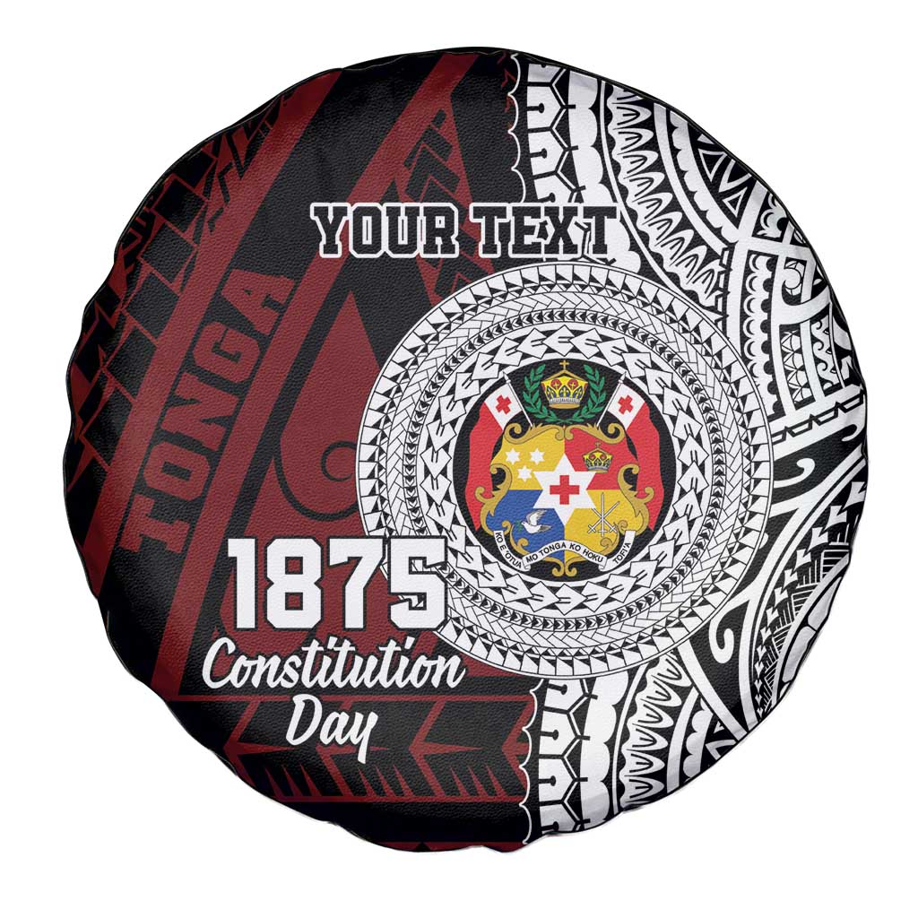 Personalised Tonga Constitution Day 1875 Spare Tire Cover Polynesian Tribal Tattoo LT9 - Polynesian Pride