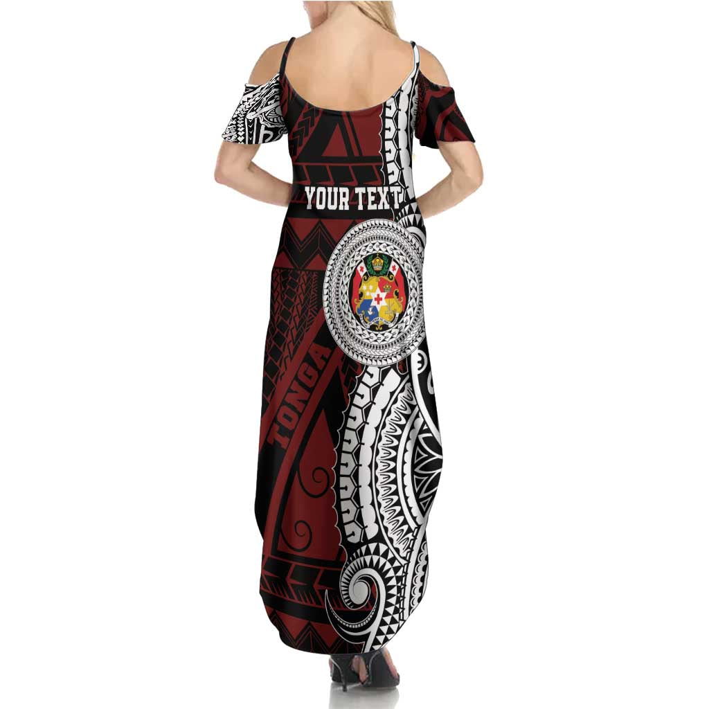 Personalised Tonga Constitution Day 1875 Summer Maxi Dress Polynesian Tribal Tattoo LT9 - Polynesian Pride