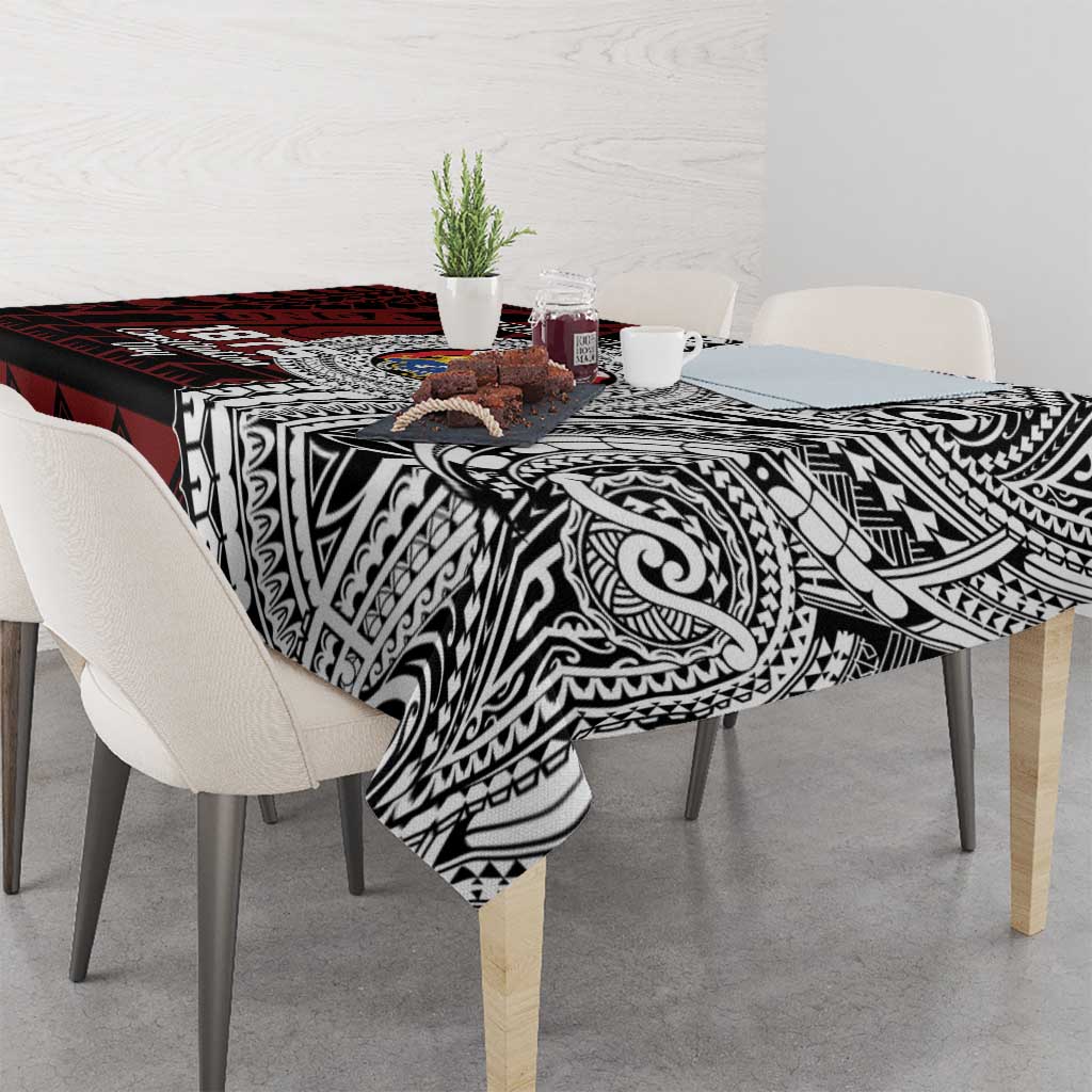 Personalised Tonga Constitution Day 1875 Tablecloth Polynesian Tribal Tattoo LT9 - Polynesian Pride