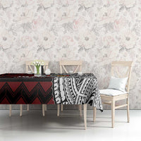 Personalised Tonga Constitution Day 1875 Tablecloth Polynesian Tribal Tattoo LT9 - Polynesian Pride