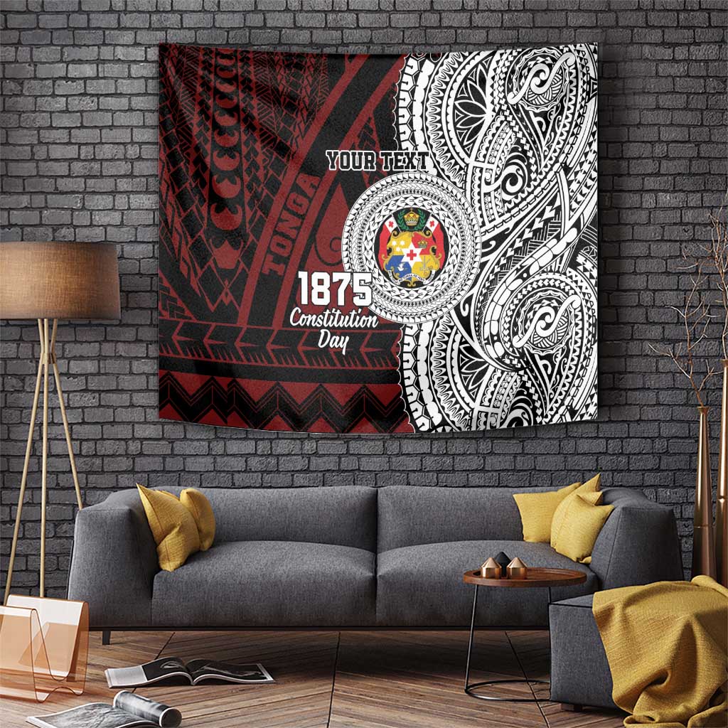 Personalised Tonga Constitution Day 1875 Tapestry Polynesian Tribal Tattoo LT9 - Polynesian Pride