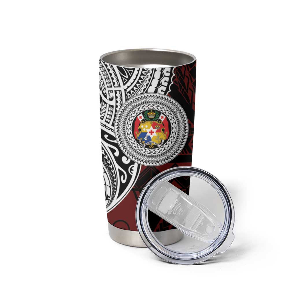 Personalised Tonga Constitution Day 1875 Tumbler Cup Polynesian Tribal Tattoo LT9 - Polynesian Pride