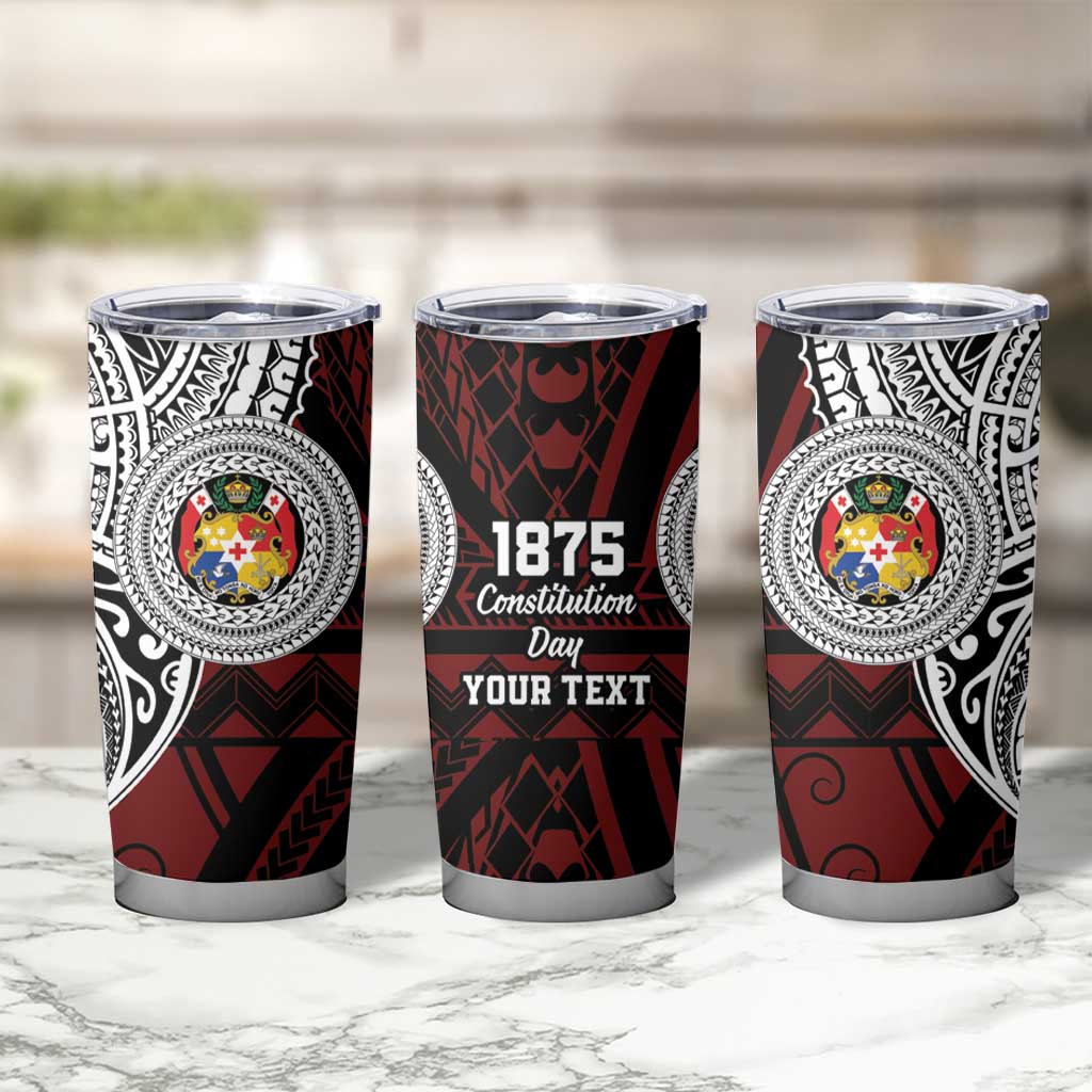 Personalised Tonga Constitution Day 1875 Tumbler Cup Polynesian Tribal Tattoo LT9 - Polynesian Pride