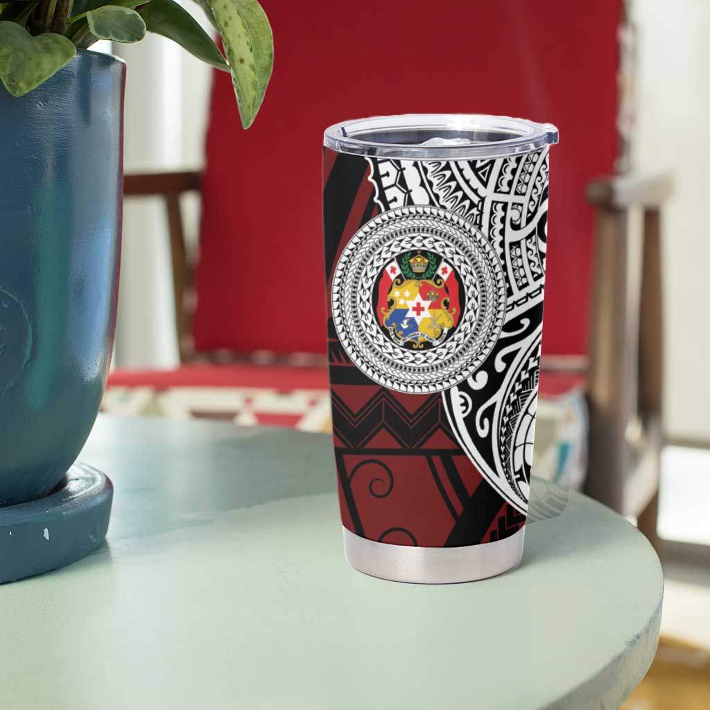 Personalised Tonga Constitution Day 1875 Tumbler Cup Polynesian Tribal Tattoo LT9 - Polynesian Pride