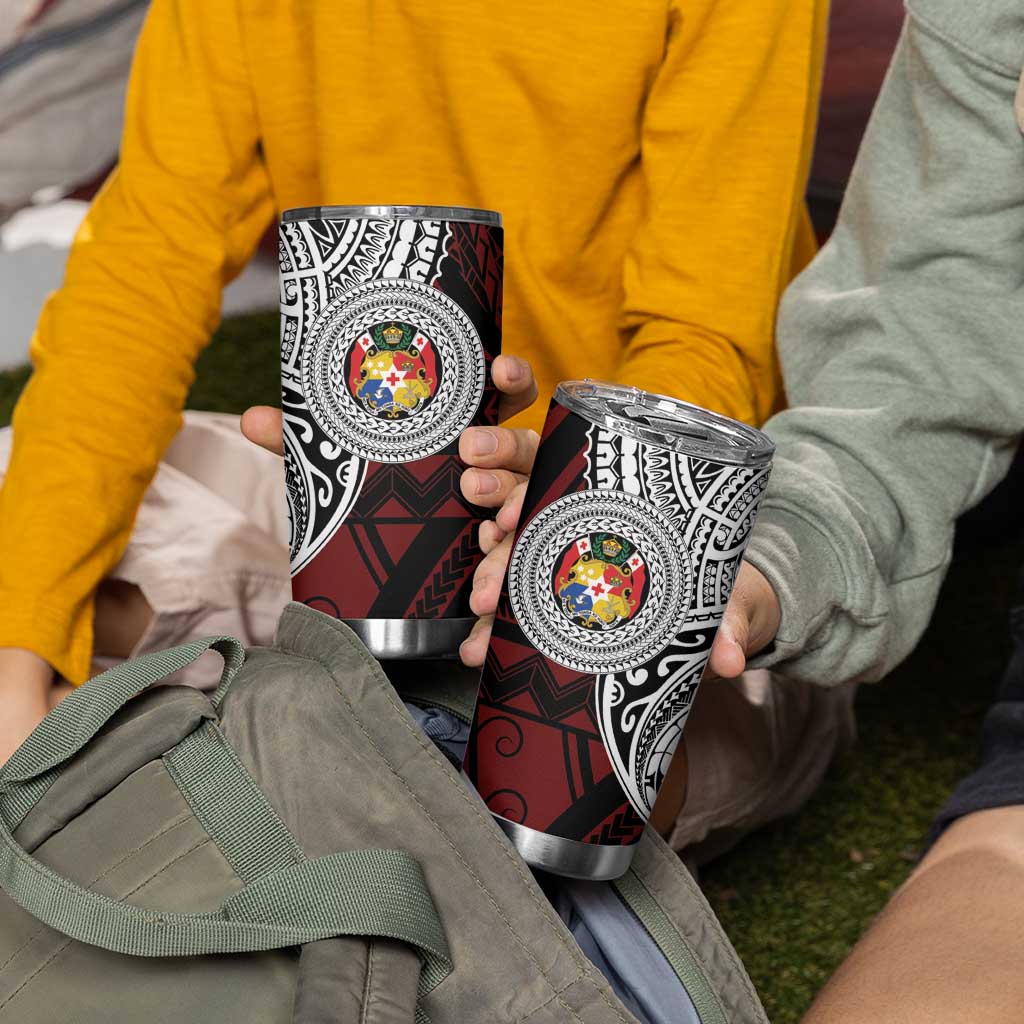 Personalised Tonga Constitution Day 1875 Tumbler Cup Polynesian Tribal Tattoo LT9 - Polynesian Pride