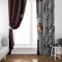 Personalised Tonga Constitution Day 1875 Window Curtain Polynesian Tribal Tattoo LT9 - Polynesian Pride