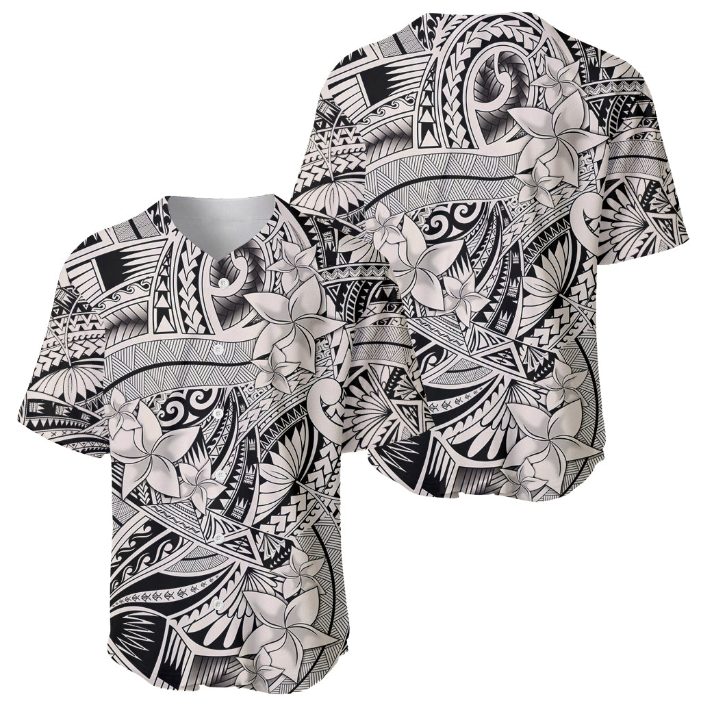 Polynesia Baseball Jersey Tribal Polynesian Spirit With Beige Pacific Flowers LT9 - Polynesian Pride