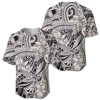 Polynesia Baseball Jersey Tribal Polynesian Spirit With Beige Pacific Flowers LT9 - Polynesian Pride