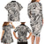 Polynesia Family Matching Long Sleeve Bodycon Dress and Hawaiian Shirt Tribal Polynesian Spirit With Beige Pacific Flowers LT9 - Polynesian Pride