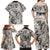 Polynesia Family Matching Off Shoulder Maxi Dress and Hawaiian Shirt Tribal Polynesian Spirit With Beige Pacific Flowers LT9 - Polynesian Pride