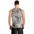 Polynesia Men Tank Top Tribal Polynesian Spirit With Beige Pacific Flowers LT9 - Polynesian Pride