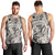 Polynesia Men Tank Top Tribal Polynesian Spirit With Beige Pacific Flowers LT9 - Polynesian Pride