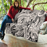 Polynesia Quilt Tribal Polynesian Spirit With Beige Pacific Flowers LT9 - Polynesian Pride