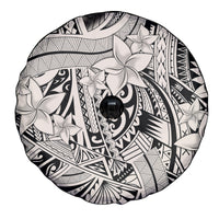 Polynesia Spare Tire Cover Tribal Polynesian Spirit With Beige Pacific Flowers LT9 - Polynesian Pride