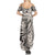 Polynesia Summer Maxi Dress Tribal Polynesian Spirit With Beige Pacific Flowers LT9 - Polynesian Pride