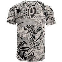 Polynesia T Shirt Tribal Polynesian Spirit With Beige Pacific Flowers LT9 - Polynesian Pride