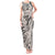 Polynesia Tank Maxi Dress Tribal Polynesian Spirit With Beige Pacific Flowers LT9 Women Beige - Polynesian Pride