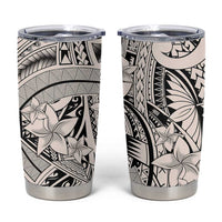 Beige Pacific Flowers Tribal Polynesian Spirit Tumbler Cup LT9 Beige - Polynesian Pride